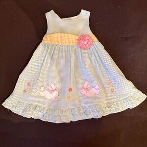 Good Lad Easter bunny gingham dress